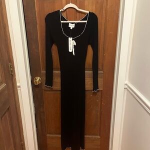 Motel Rocks Black Long Sleeve Dress